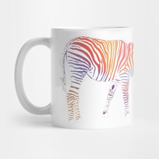 Rainbow zebra, imaginary print Mug